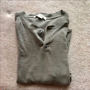 Olive/sage green Henley top UO